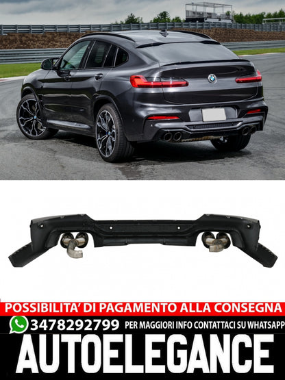 Diffusore Doppia Uscita con Terminali di Scarico adatto per BMW X4 G02 2018
