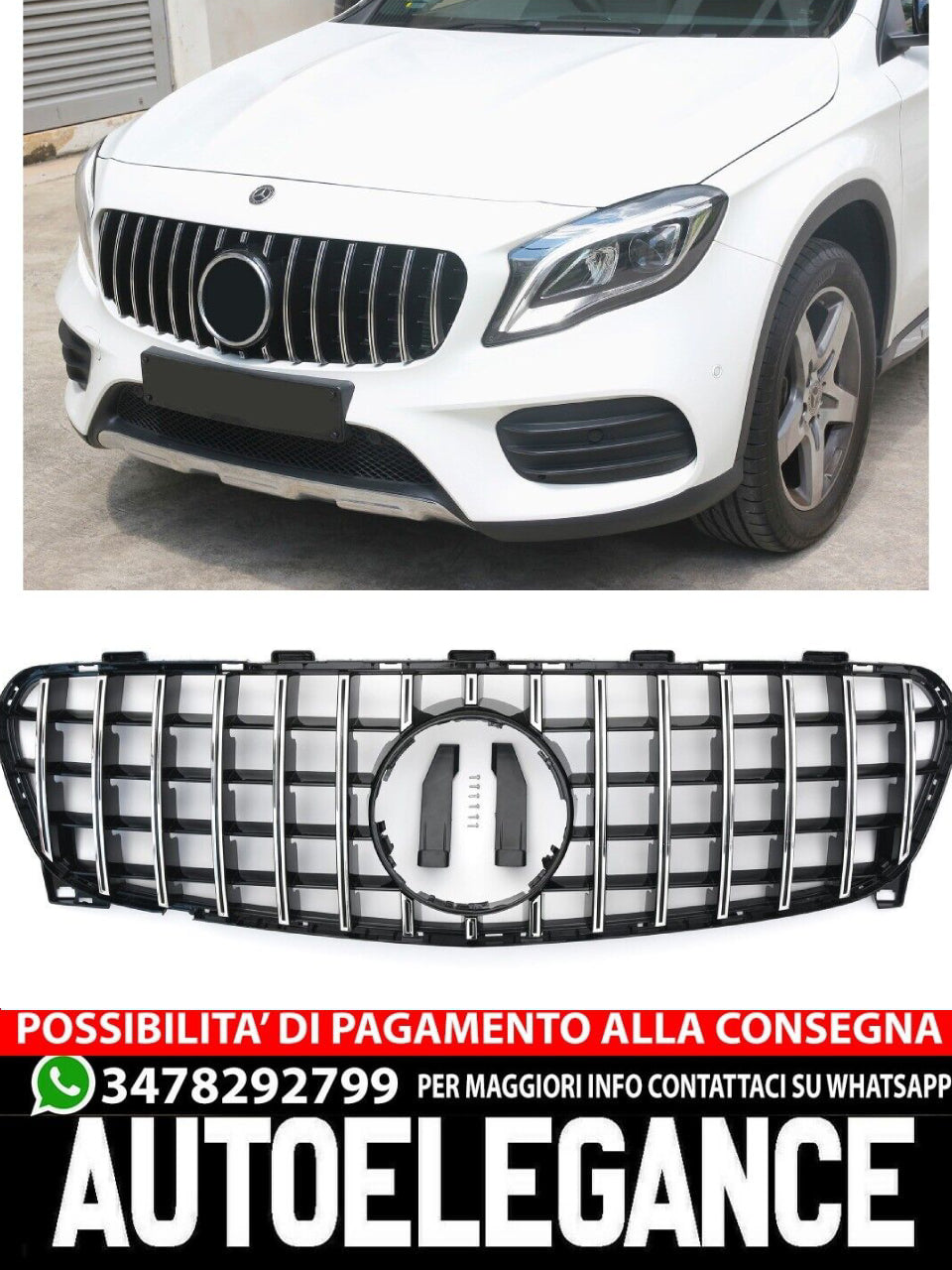 Griglia sportiva per Mercedes X156 GLA PANAMERICANA AMG GT OPTIK