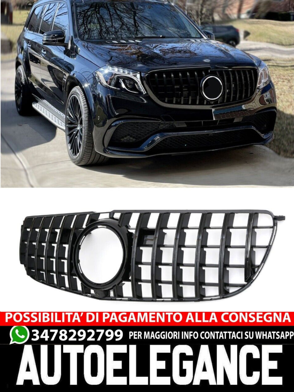 Griglia sportiva per Mercedes W166 GLS PANAMERICANA AMG GT OPTIK