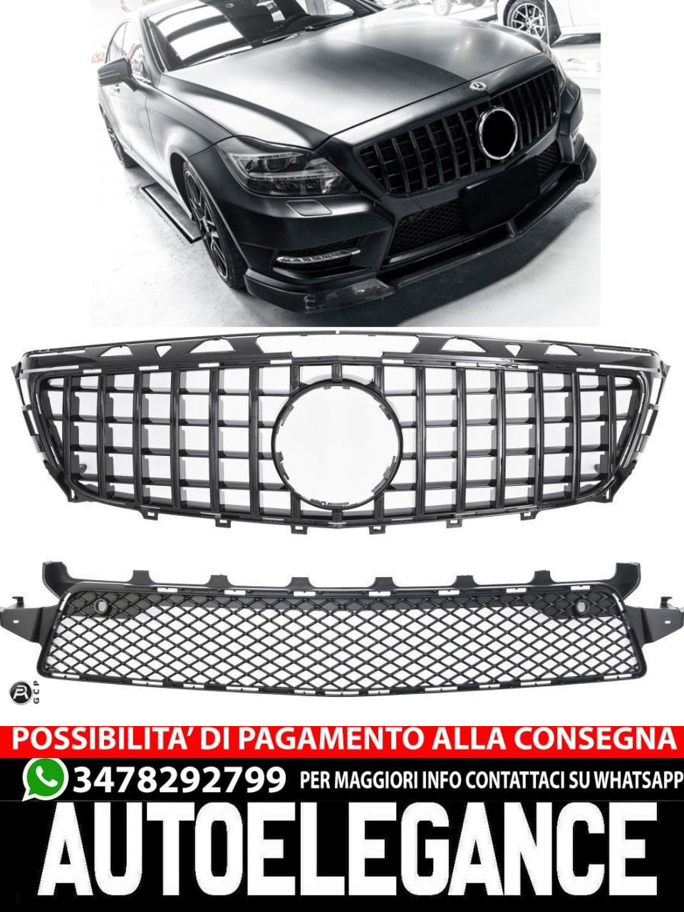 Griglia sportiva per Mercedes W218 CLS 2011-2014 PANAMERICANA AMG GT OPTIK