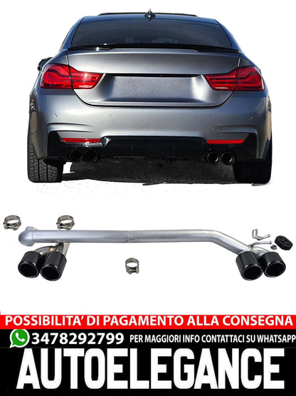 Duplex 4 pipe exhaust conversion look suitable for BMW F32 F33 F36 425 428 430 