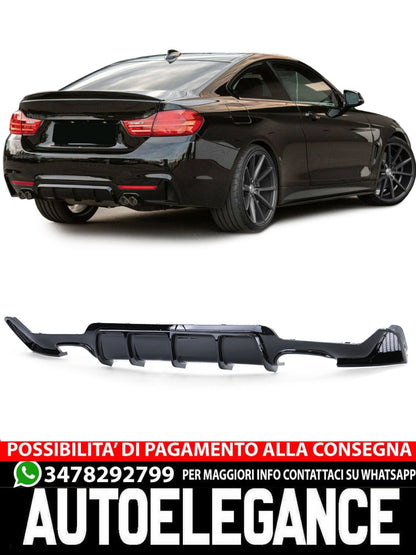 Diffusore posteriore performance lucido doppio tubo re+ BMW F32 F33 F36