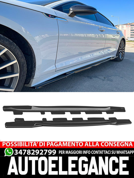 Under skirts suitable for Audi A5 B9 FL 2019+ Extension S5 S Lineblack glossy 
