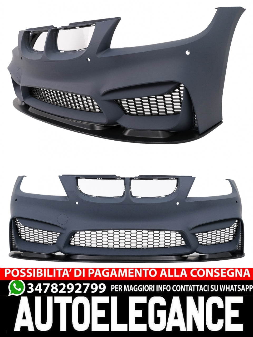 Paraurti anteriore adatto per BMW serie 3 E90 E91 2004-2008 M3 CS Design