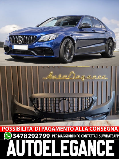 PARAURTI ANTERIORE ADATTO PER MERCEDES-BENZ CLASSE C W205 2019-2021 LOOK C63