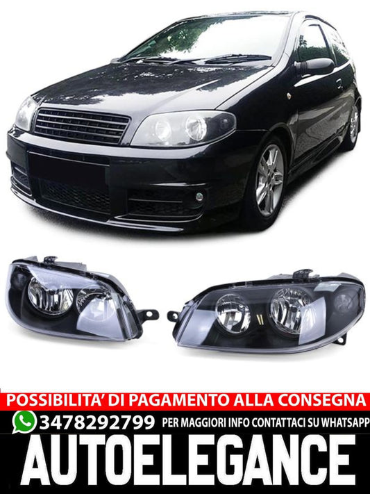Headlights Black Right Left suitable for FIAT Punto 03-05 