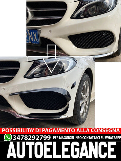 SPOILER AERODINAMICO ANTERIORE adatto PER MERCEDES W205 CLASSE C AMG LINE