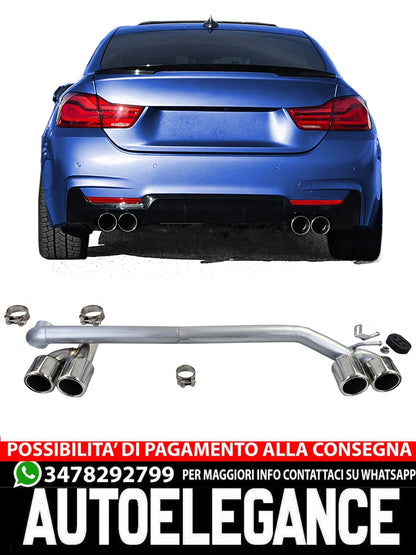 Terminale di scarico duplex conversione look 4 tubi adatto per BMW F32 F33 F36 4