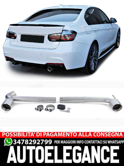 Terminale di scarico duplex conversione look 4 tubi adatto per BMW F32 F33 F36 4