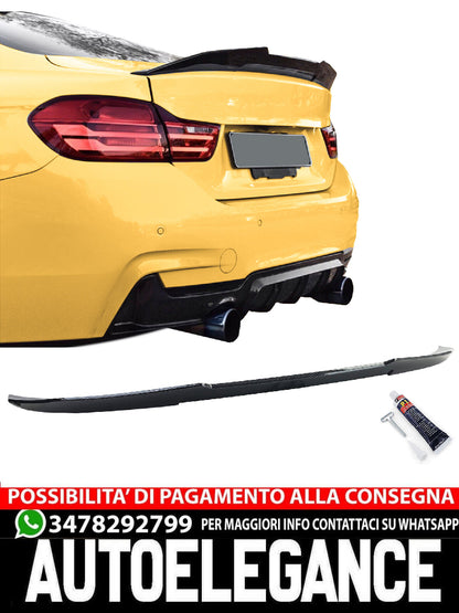Spoiler posteriore Ducktail Carbon Look adatto per Serie 4 BMW F32 Coupé 2013-2021
