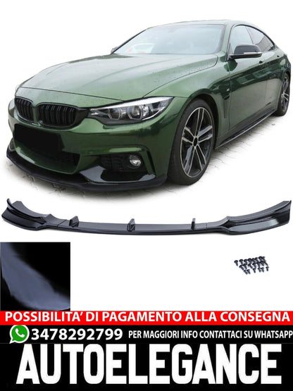 Paraurti spoiler anteriore nero lucido adatto per BMW serie 4 F32 F33 F36