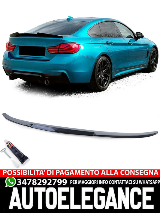 Labbro spoiler posteriore sportivo nero lucido per BMW Serie 4 F36 Gran Coupé 13-21
