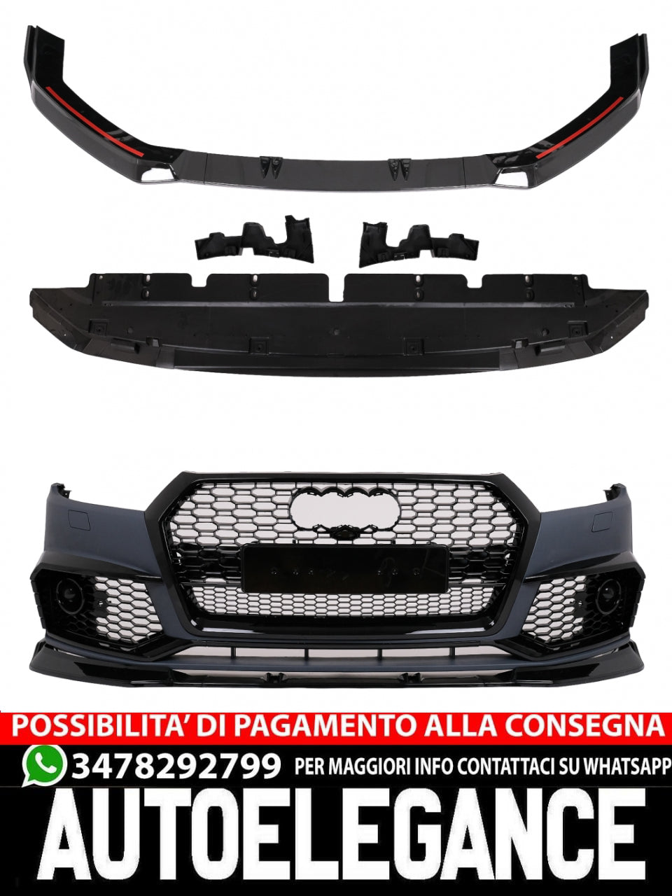 Paraurti anteriore adatto per Audi Q5 SUV FY S-Line (2017-2020) RS Design