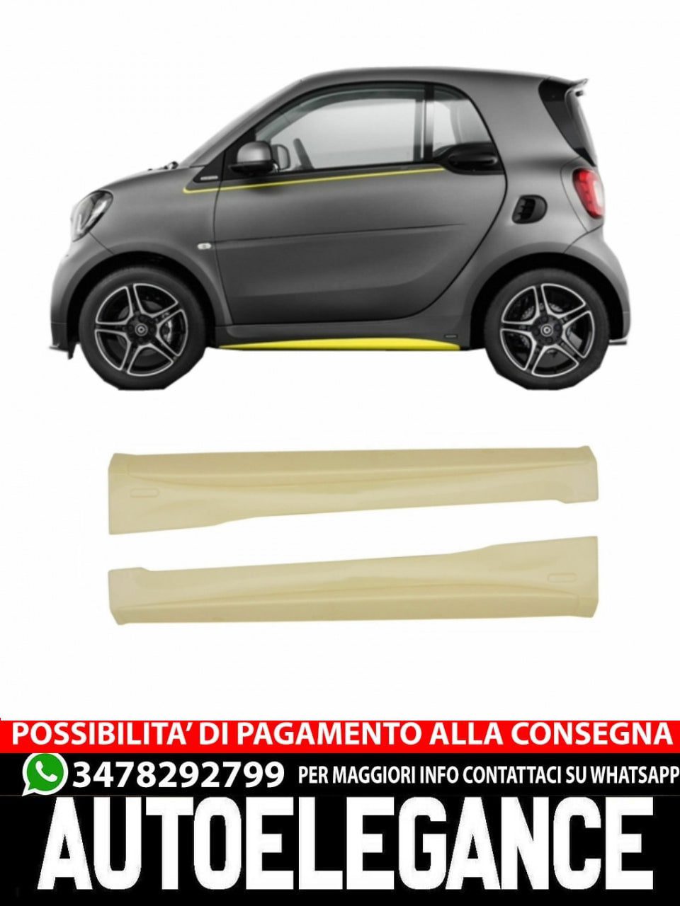 Side skirts suitable for Smart ForTwo 453 (2014 onwards)