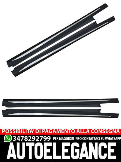 Side Skirts Suitable for Mercedes C-Class W205 S205 (2014-2020) Sport C63 Design Chrome