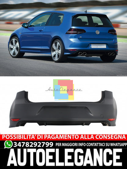 Rear bumper suitable for VW Golf VII 7 (2013-2017) R Design