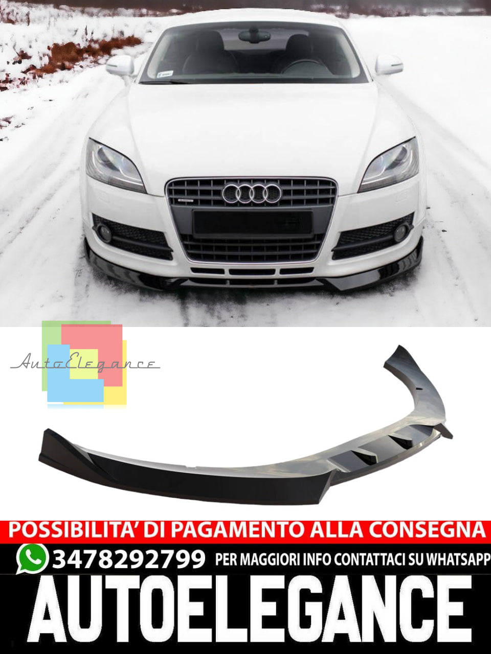 FRONT SPLITTER SUITABLE FOR AUDI TT 8J 2006 - 2010