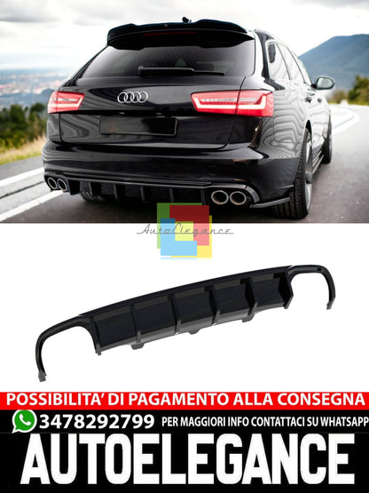 REAR DIFFUSER DOUBLE EXHAUST ON BOTH SIDES SUITABLE FOR AUDI A6 C7