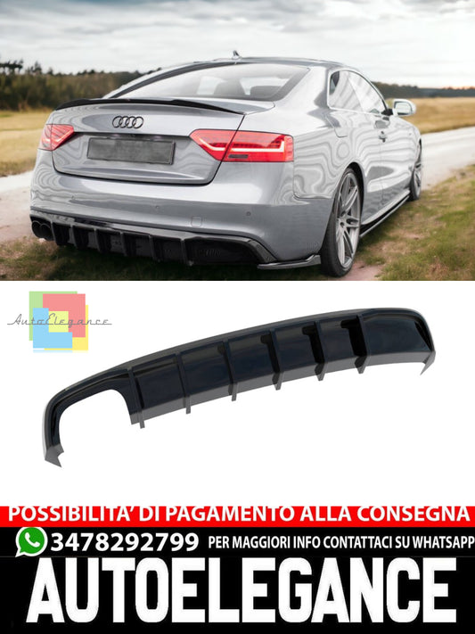 DIFFUSORE ADATTO PER AUDI A5 S-LINE COUPE / SPORTBACK 8T FACELIFT 2012-2016 DOPPIO SCARICO (PROMO)