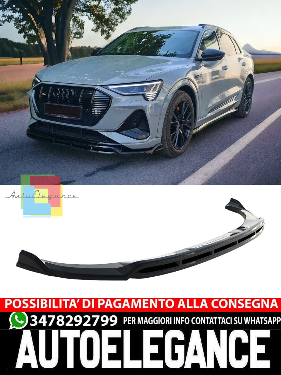 SPLITTER ANTERIORE ADATTO PER AUDI E-TRON S-LINE