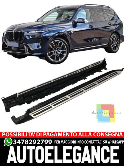 Aluminum running boards with anti-slip rubber strips suitable for BMW X7 G07 