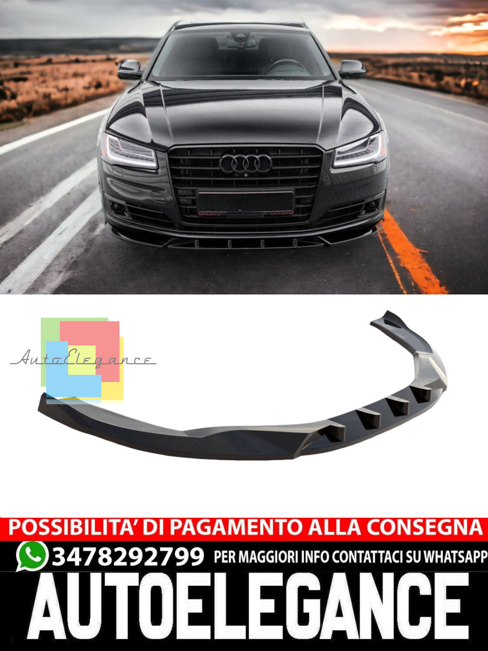 SPLITTER ADATTO PER AUDI A8 D4 FACELIFT