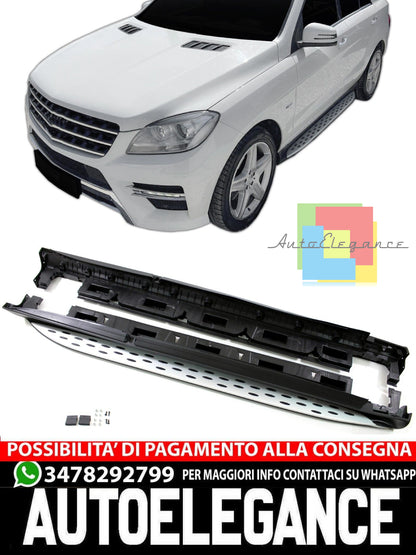 PEDANE SOTTOPORTA ALLUMINIO per Mercedes ML W166 12-19 GLE 2015-2019