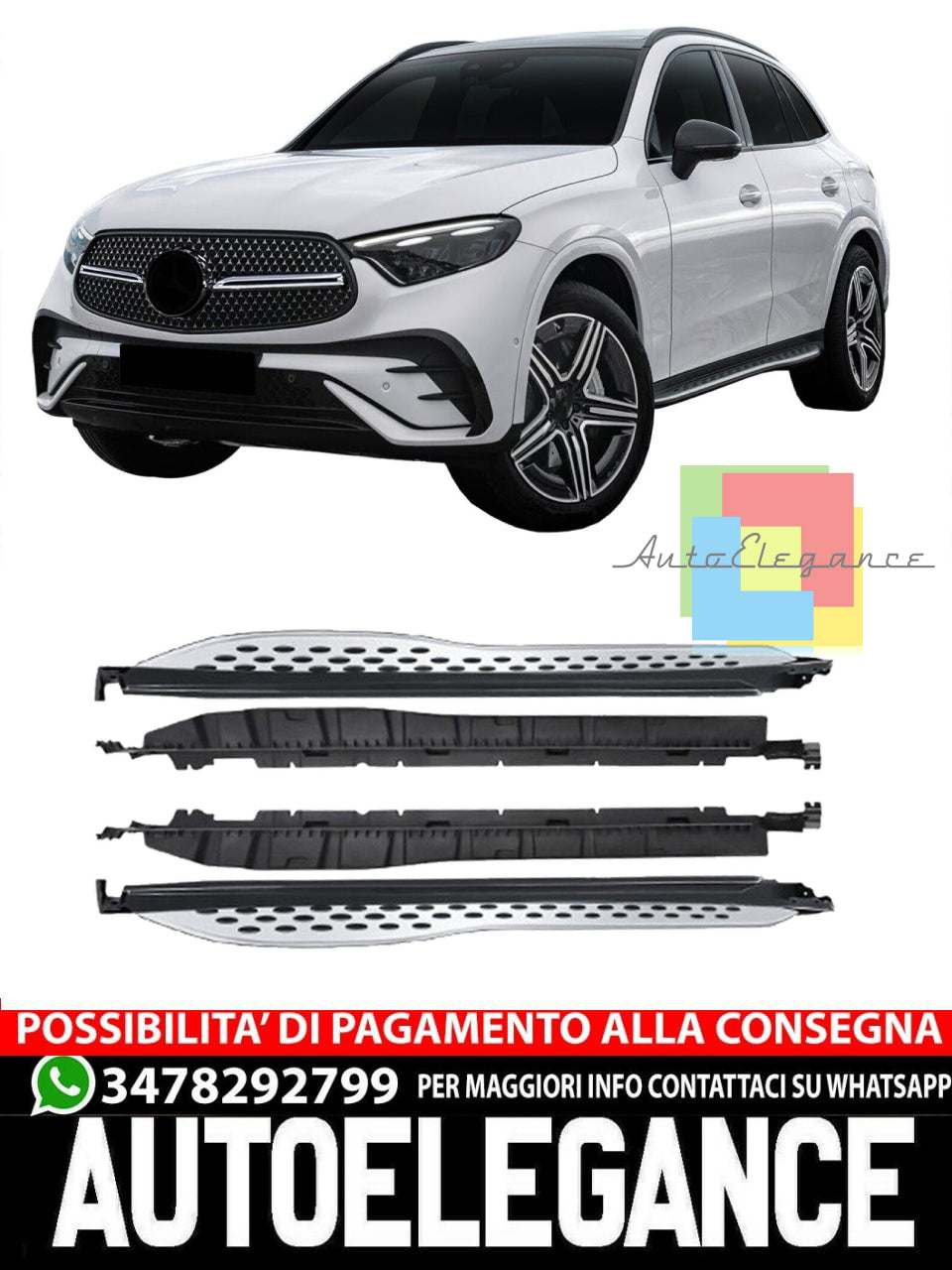 SIDE STEPS UNDER DOOR FREE SHIPPING for MERCEDES GLB X247 from 2019 