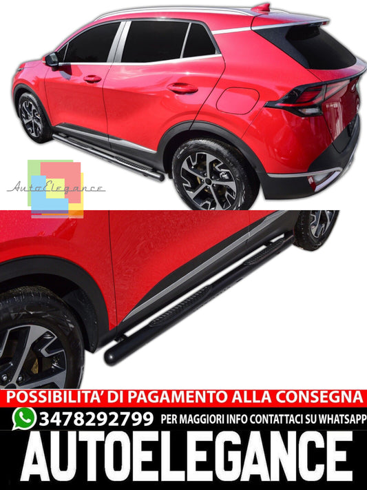 BARRE LATERALI PEDANE SOTTOPORTA INOX ADATTO PER KIA SPORTAGE NQ5 dal 2022 Nero