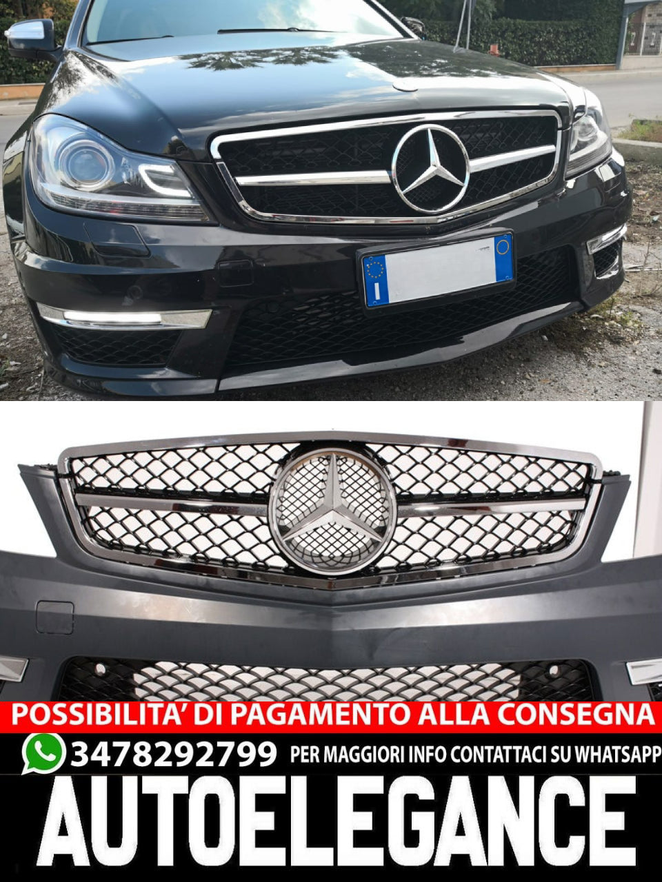 Paraurti adatto per mercedes w204 look AMG