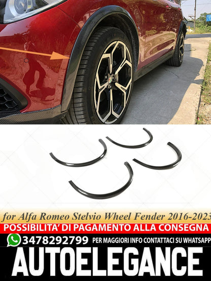 Widened fenders suitable for Alfa Romeo Stelvio glossy black 
