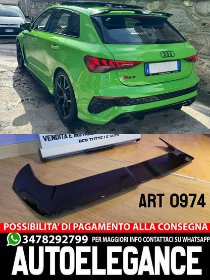 SPOILER SUITABLE FOR AUDI A3 8Y 2020+ GLOSSY BLACK LOOK SPORTY DESIGN 