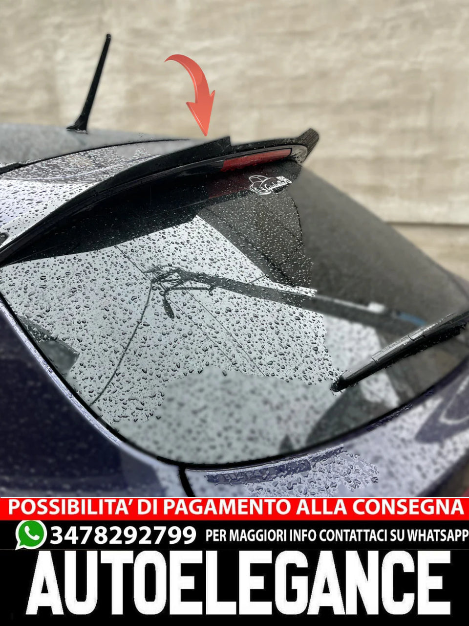 Ala spoiler aggiuntivo nero lucido adatto per alfa romeo giulietta