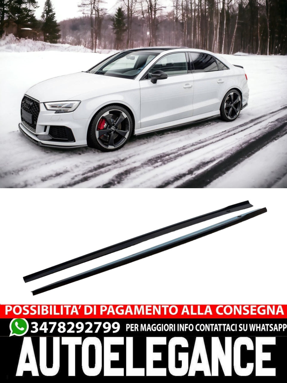 MINIGONNE V.2 ADATTO PER AUDI RS3 SEDAN 8V FACELIFT