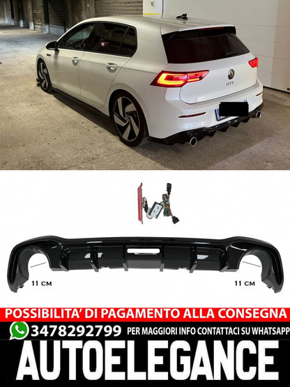 Rear Bumper Diffuser Suitable for VW Golf 8 Hatchback Mk8 MQB 2020- 