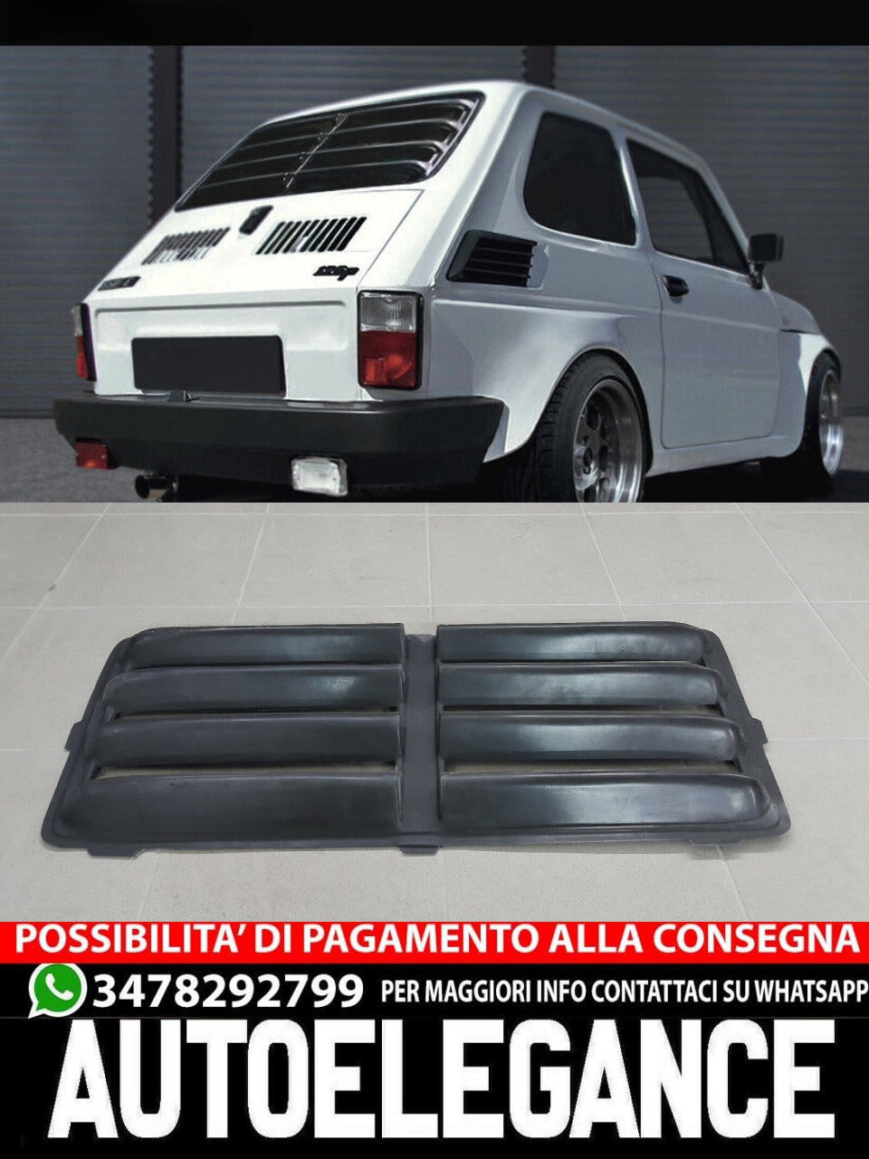 Window Vent Grille/Window Spoiler SUITABLE FOR Fiat 126P 