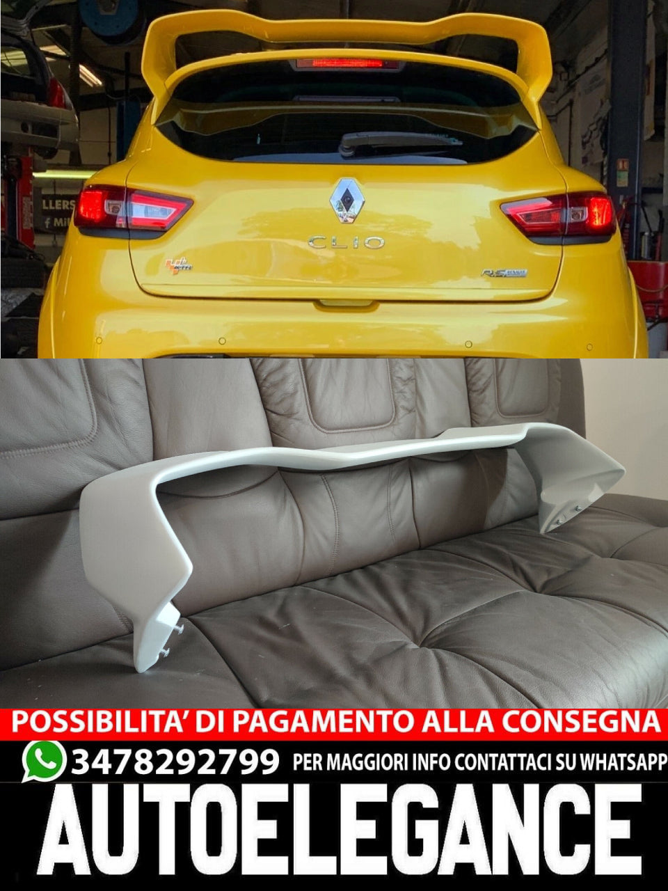 ROOF SPOILER SUITABLE FOR RENALUT RS16 COP LOOK PHOTO 