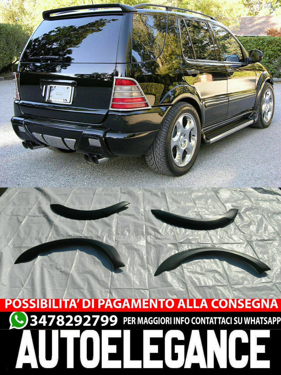 FENDER FLARES SUITABLE FOR MERCEDES ML 163 