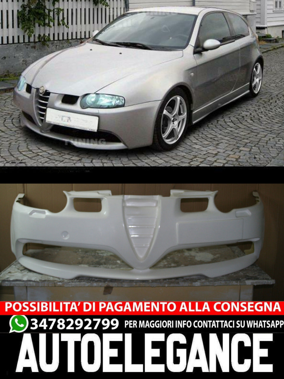 Paraurti Posteriore Spoiler/Diffusore adatto per Alfa Romeo 147