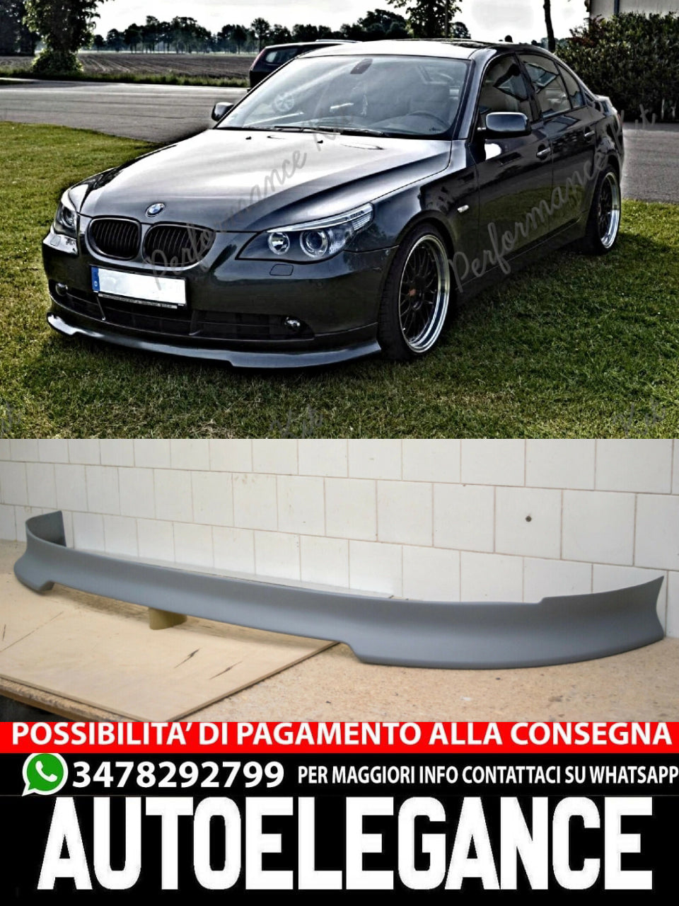 sotto paraurti anteriore Spoiler adatto per BMW 5 E60 SERIE 5