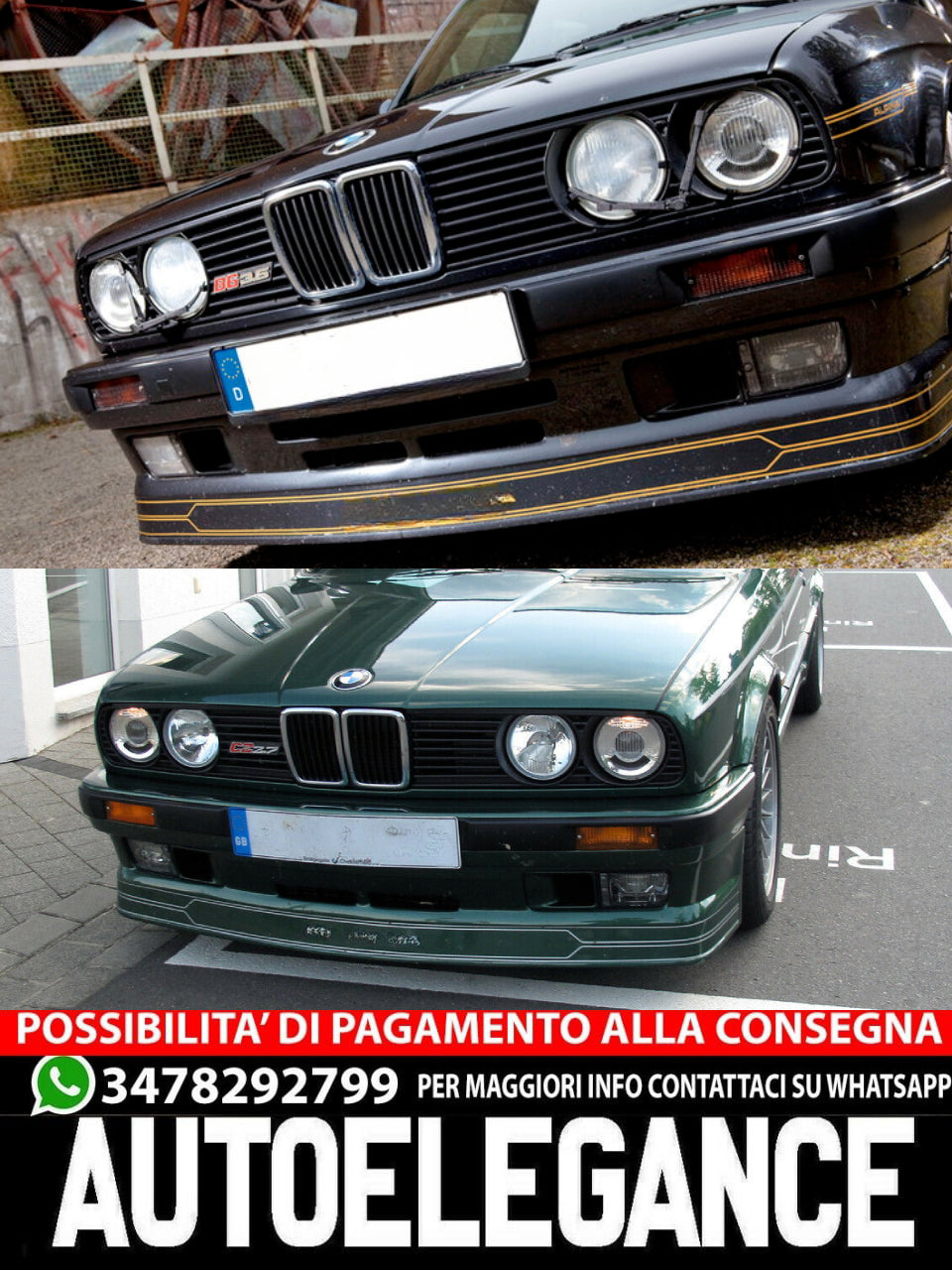 Rear Bumper suitable for BMW 3 E30 1983-1990 B6 