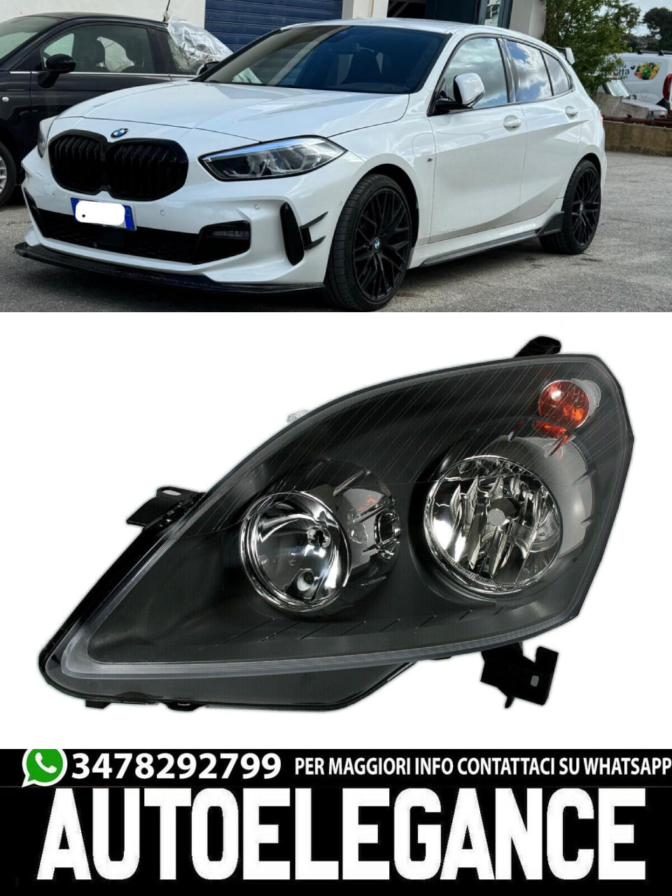 Set luci posteriori per Opel Zafira B 2005-2014 in nero motore H1 H7