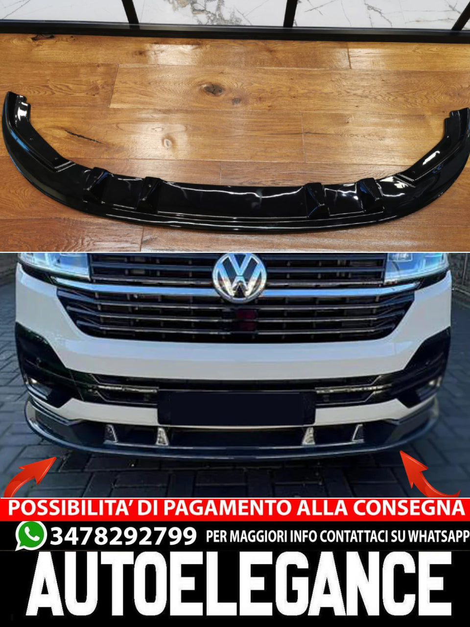 SPLITTER TRANSPORTER T6.1 2019-2021 STANDARD GLOSS BLACK V2
