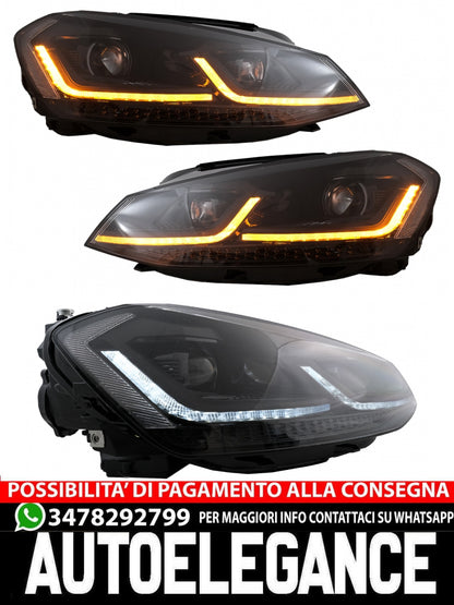 LED Headlights Suitable for VW Golf 7 VII (2012-2017) Black Facelift G7.5