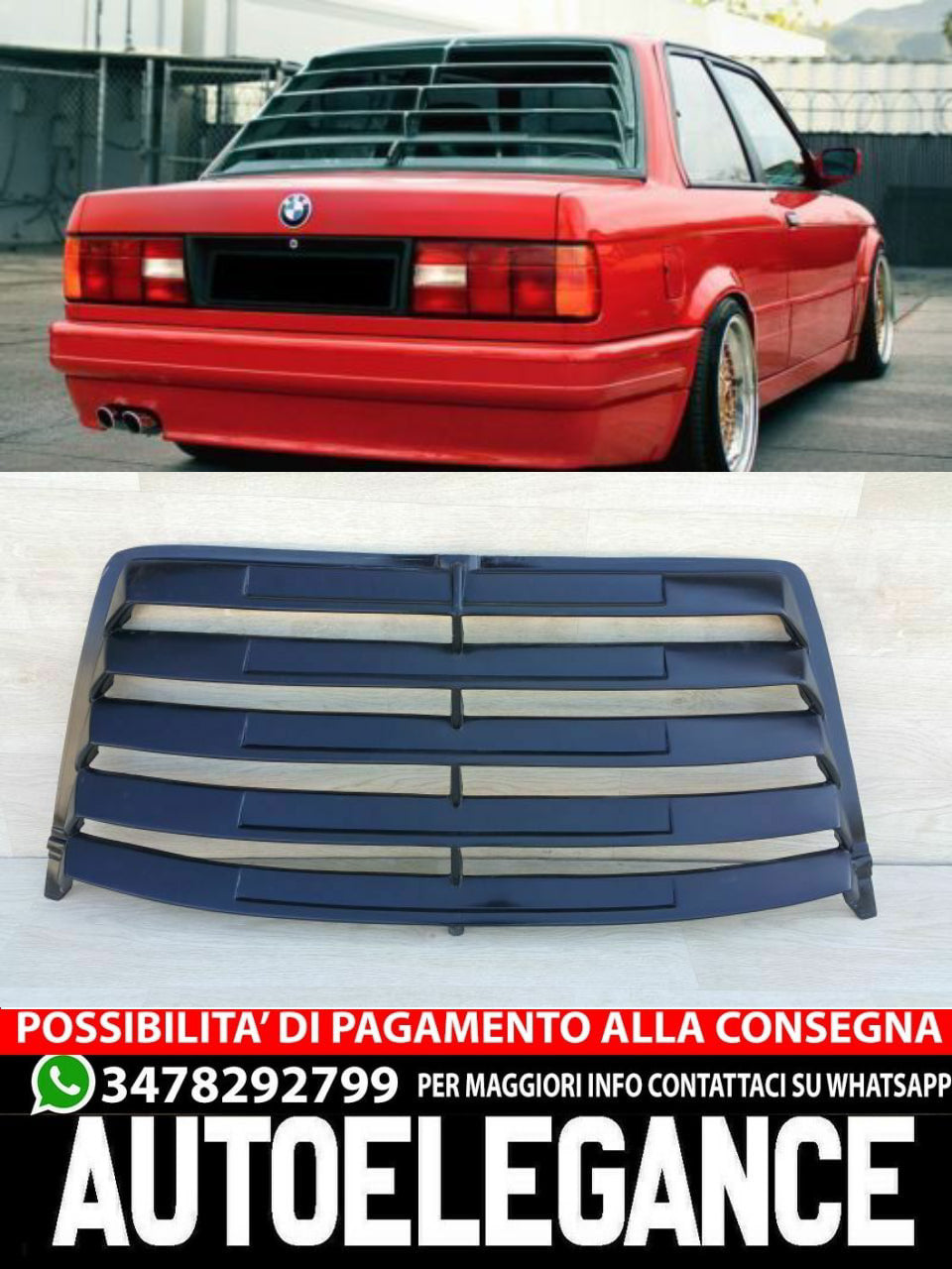 FINESTRA / SPOILER FINESTRA ADATTO PER BMW SERIE 3 E30