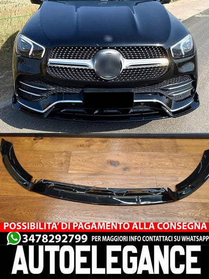 SPOILER LAMA SPLITTER SOTTOPARAURTI NERO LUCIDO MERCEDES GLE C167 W167 AMG LOOK