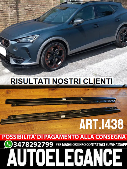 SOTTO MINIGONNE ADATTE PER CUPRA FORMENTOR 2020+ NERO LUCIDO LOOK SPORTIVO