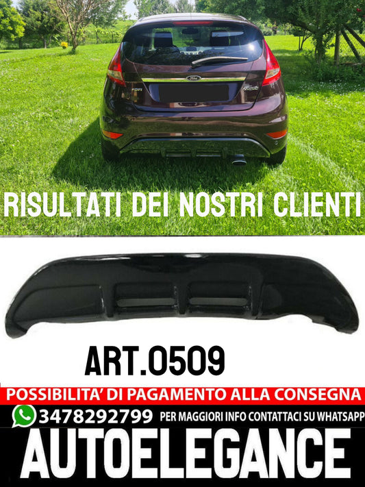 FORD FIESTA MK7 VI 2008-2017 SOTTO PARAURTI ST DESIGN DIFFUSORE ABS NERO LUCIDO