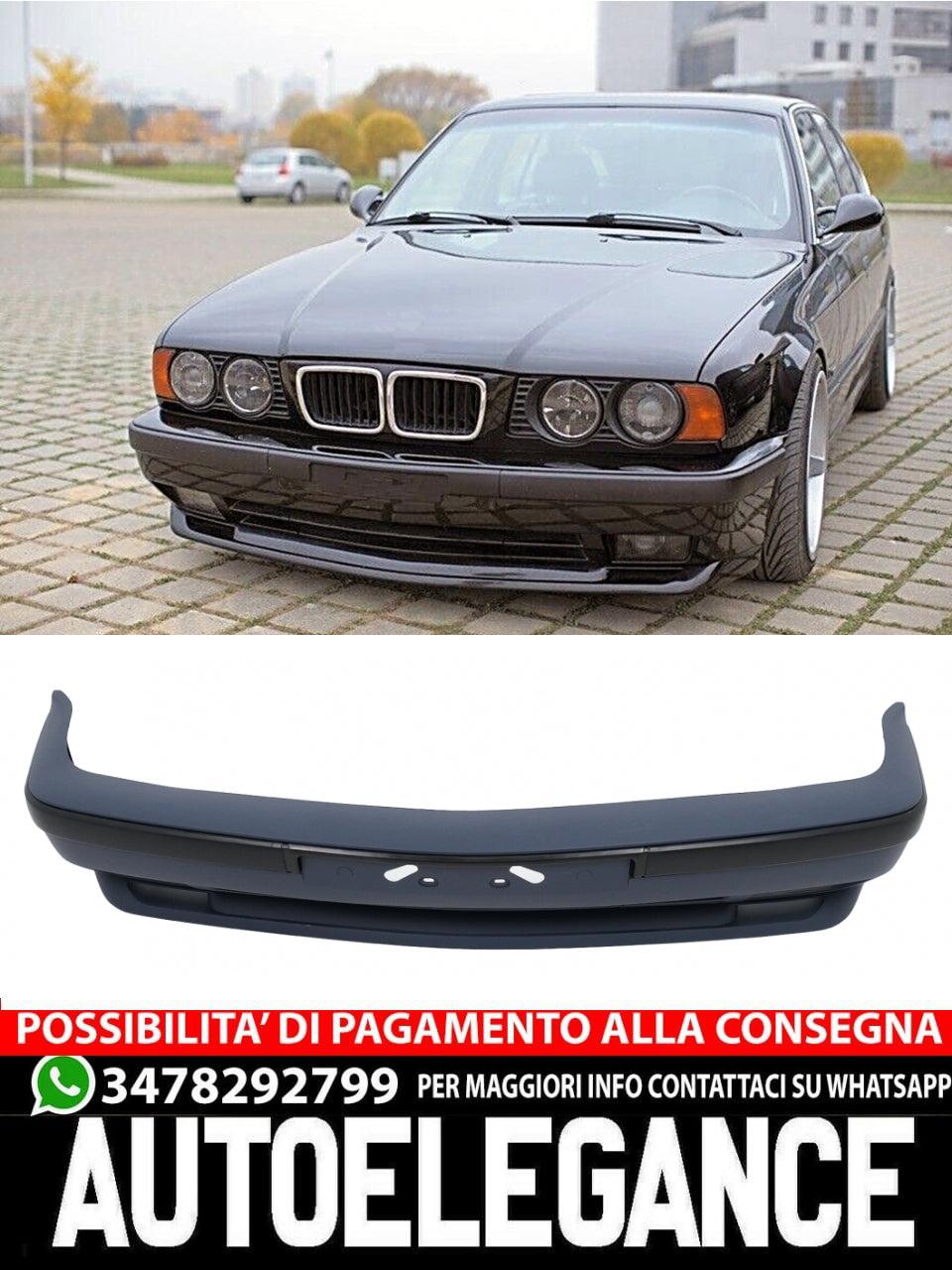 Front bumper suitable for BMW 5 Series E34 (1987-1995) MT Design 