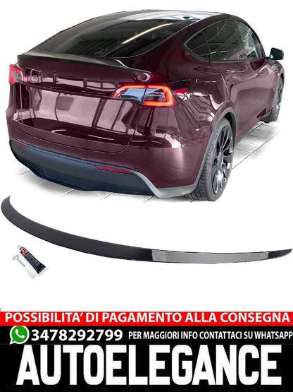 Gloss Black Performance Rear Spoiler Lip for Tesla Model Y 2019 onwards 